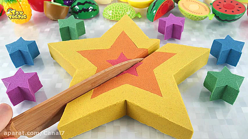 ساخت ستاره های رنگی با ماسه ها...