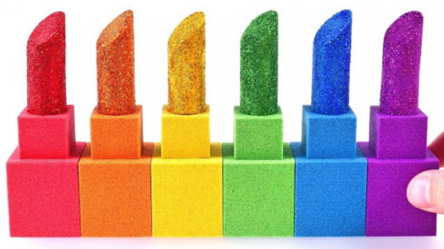 ساخت رژ لب های رنگی با ماسه ها...