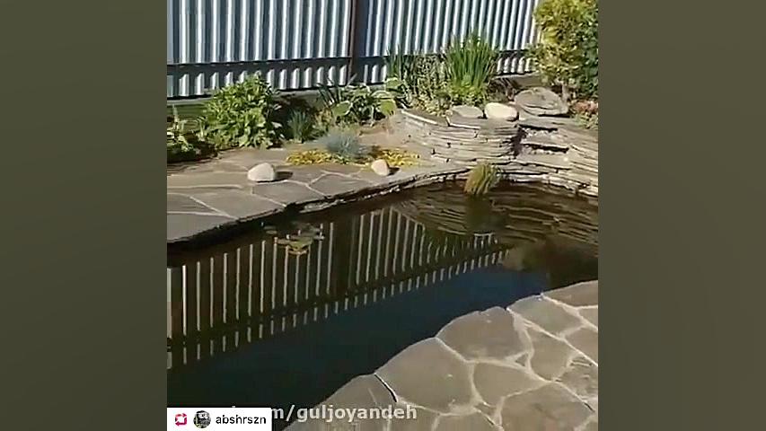 اجرای سنگ لاشه در محوطه باغ یک...