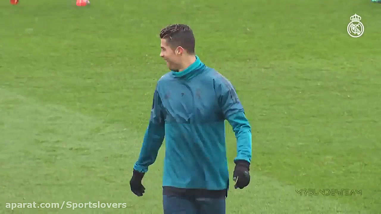 کریستیانو رونالدو در تمرینات ا...