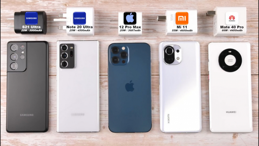 مقایسه سرعت شارژ گوشی های پرچم...