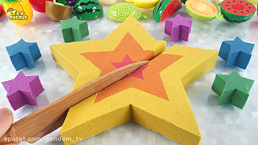 ساخت ستاره های رنگی با ماسه ها...