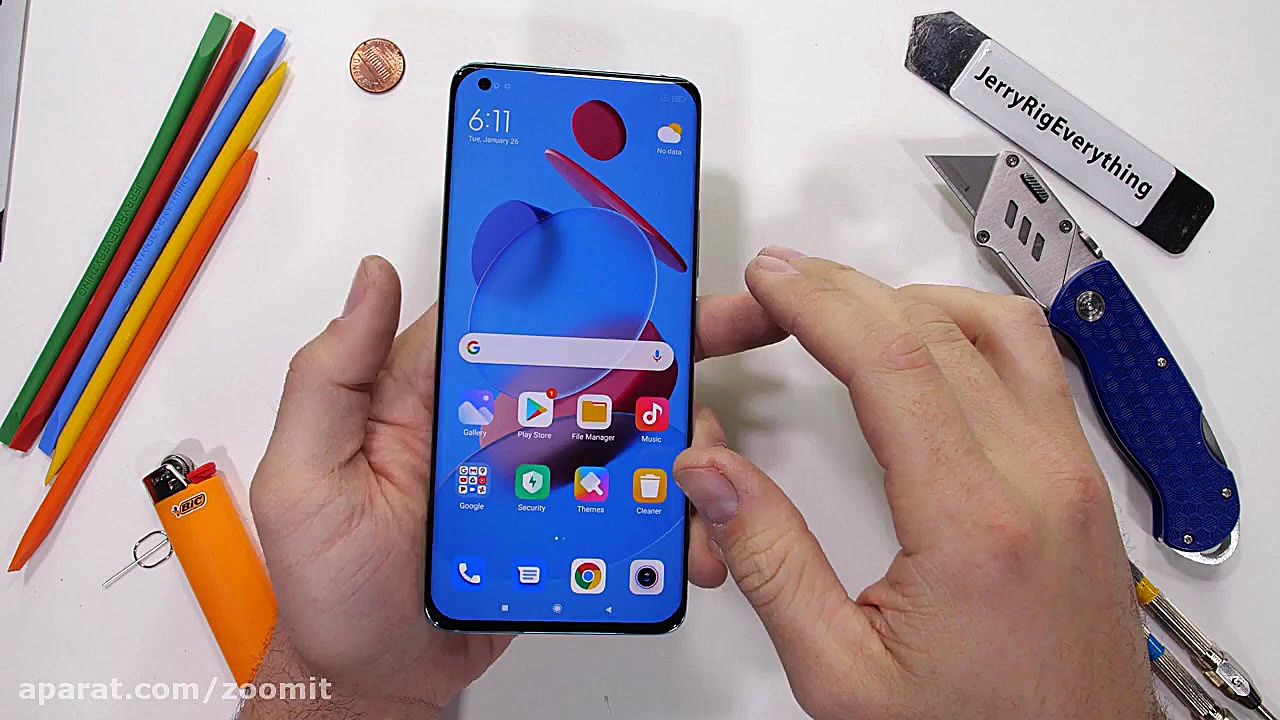 تست مقاومت می 11 شیائومی