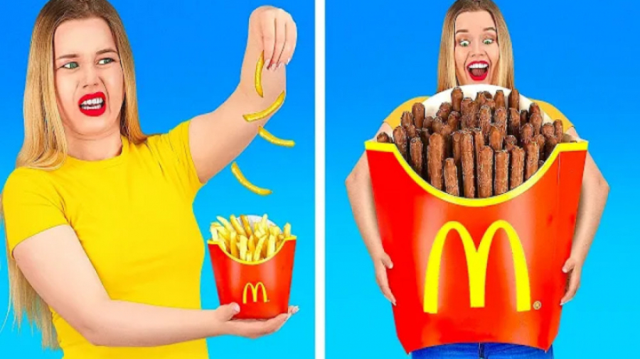 فان و سرگرمی  چالش خنده دار غذ...