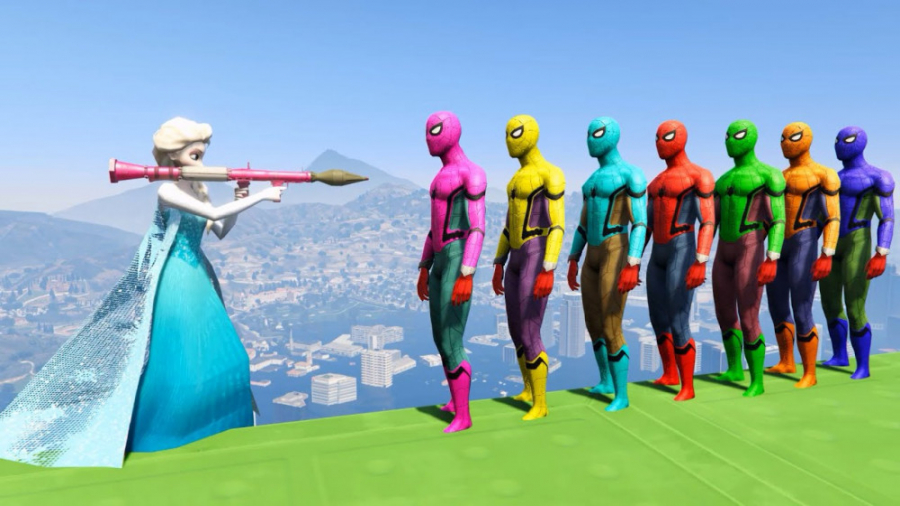 السا فروزن و مرد عنکبوتی در GT...