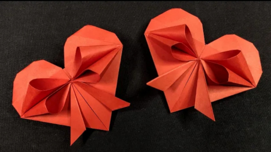 آموزش اوریگامی آسان یک قلب جال...