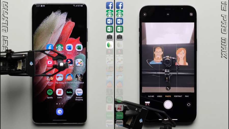 مقایسه سرعت S21 Ultra و آیفون1...