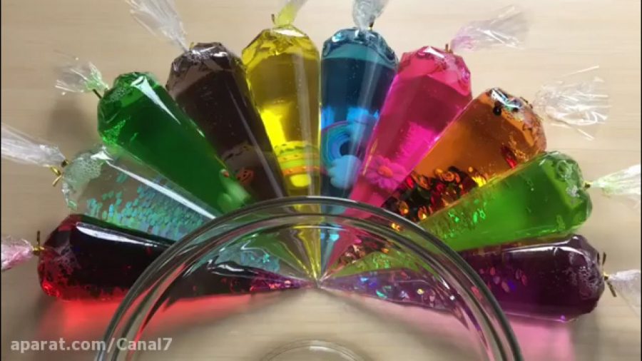 اسلایم های شفاف و رنگی فوق کیو...