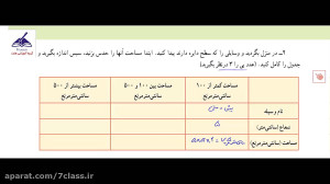 جواب کاردرکلاس صفحه 100 ریاضی...