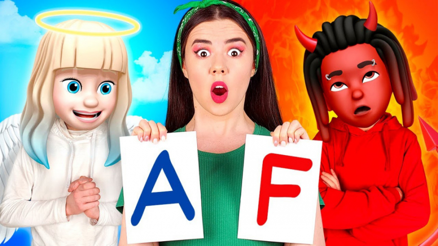 فرشته در مقابل دیو  شوخی های خ...