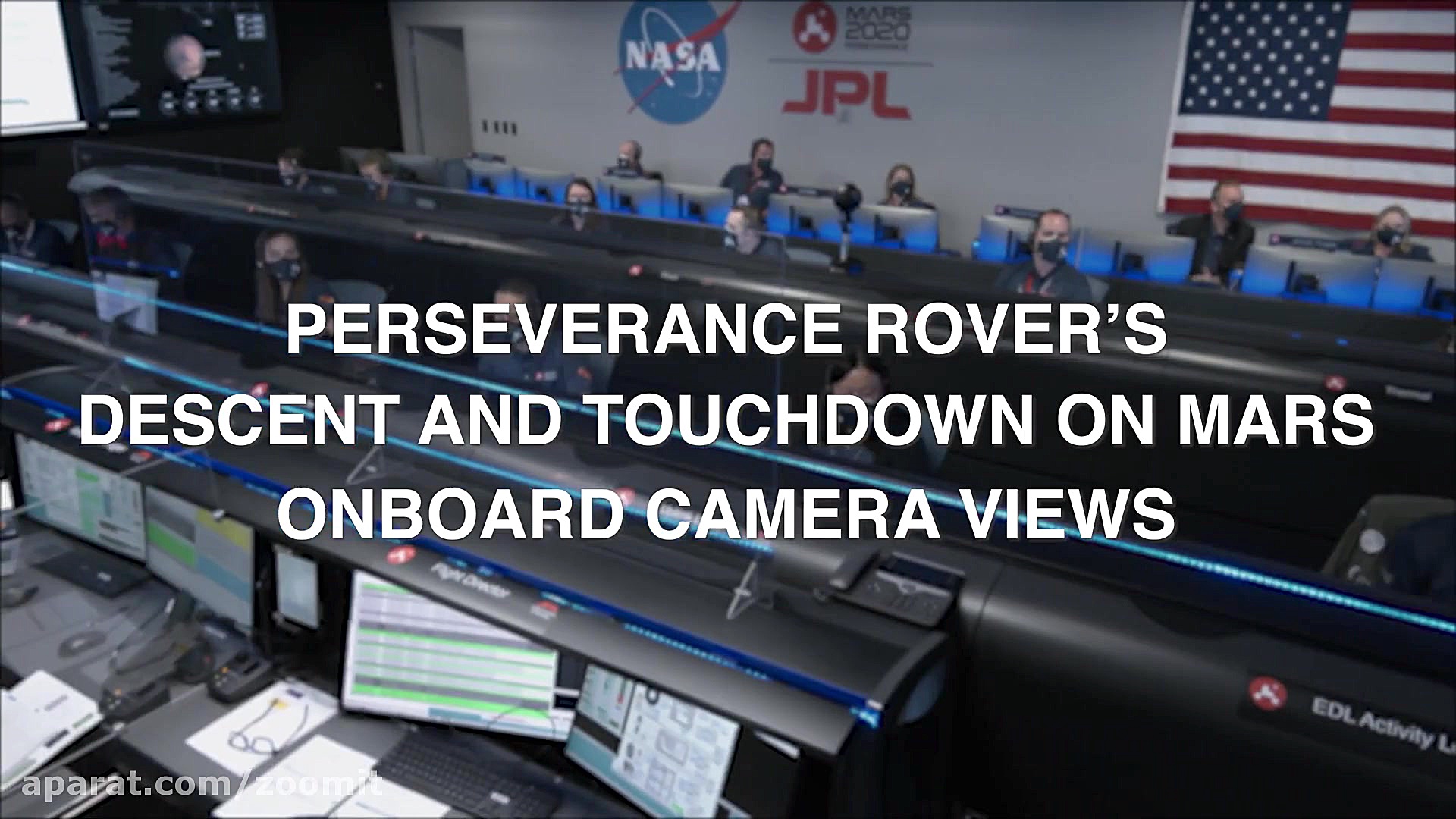 لحظه نزول و فرود مریخ&zwnj;نور...