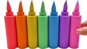 ساخت شمع های رنگی با ماسه های...