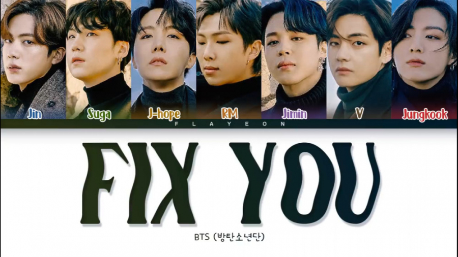 لیریک کاور آهنگ Fix you از Col...