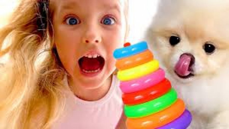 بازی میلوشکا با توله سگ کیوت...