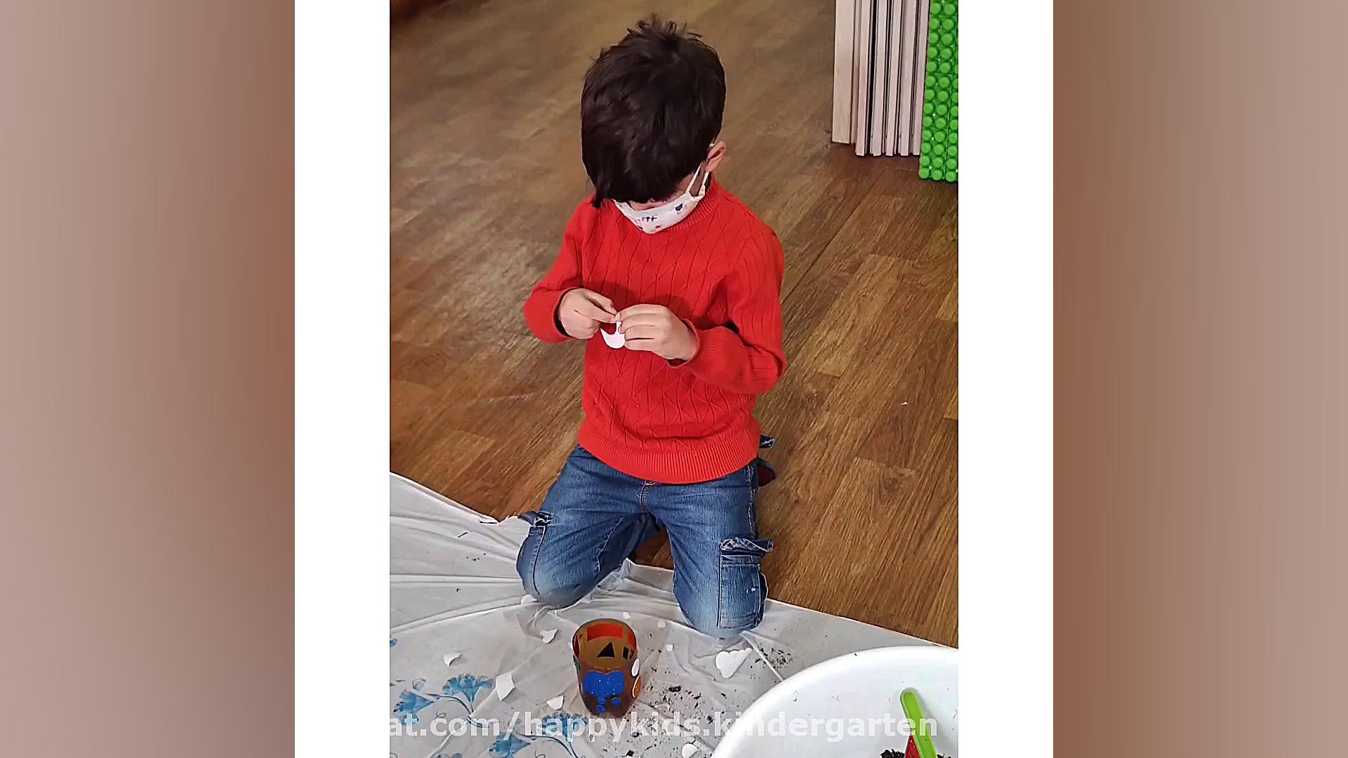 آموزش کاشت دانه لوبیا مهدکودک...