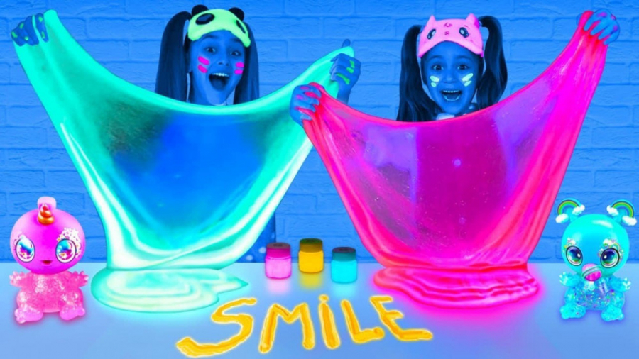 ساشا و انیتا و چالش اسلایم درخ...