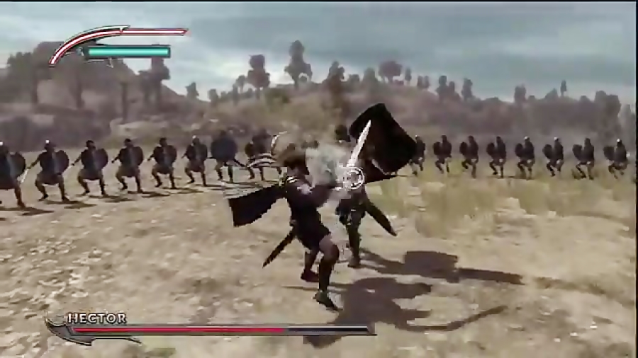 مبارزه اکیلیس با هکتور در بازی...