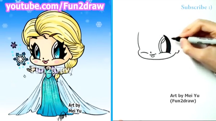 How to draw Elsa?Fun2draw