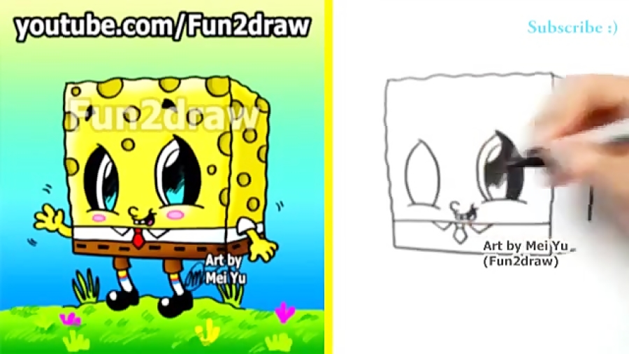 How to draw Spongebob?Fun2draw