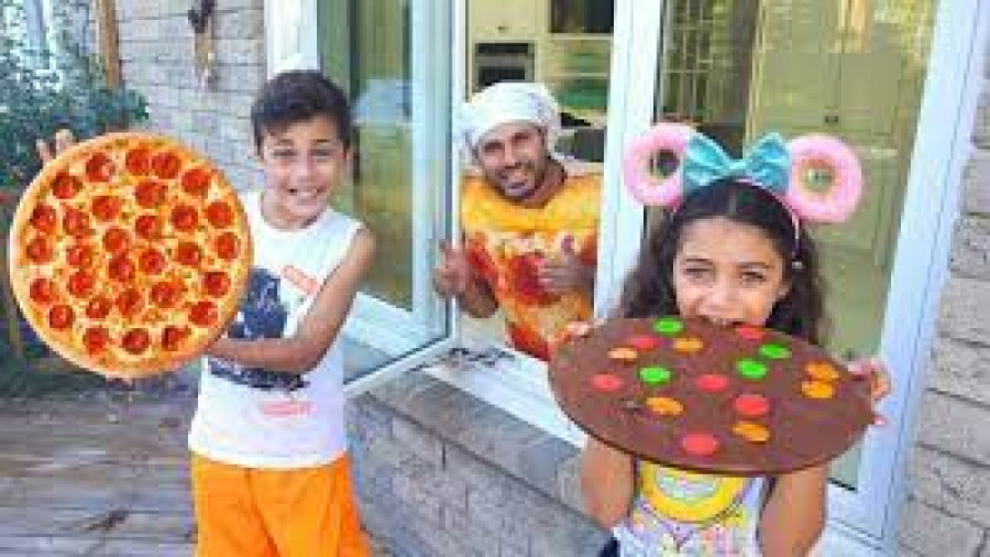 هایدی و زیدان  درست کردن پیتزا...