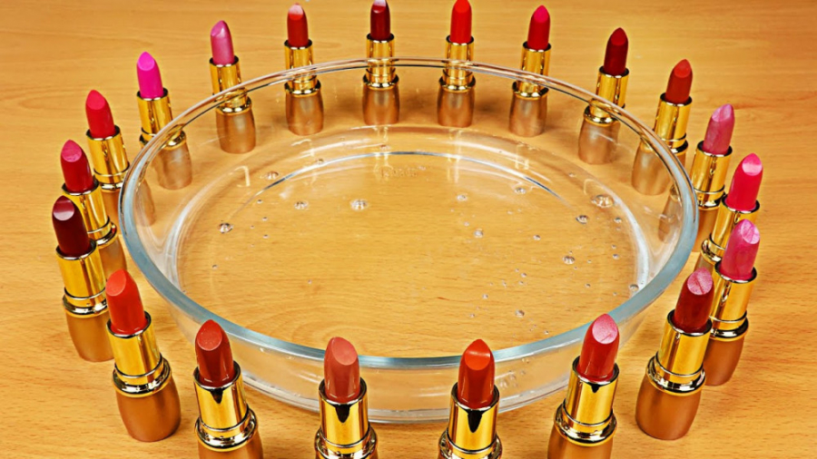 مخلوط اسلایم شفاف و رژ