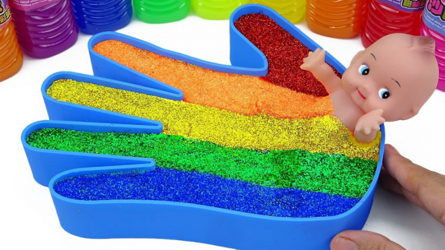 سرگرمی با اسلایم اکلیلی و نوزا...