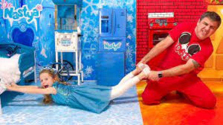 ناستیا و بابایی  چالش گرم و سر...