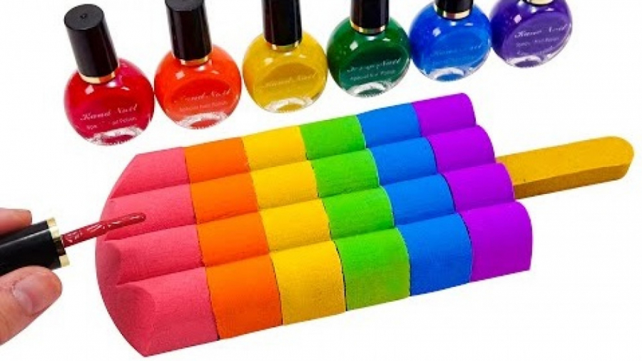 ساخت بستنی رنگی و کیوت با ماسه...