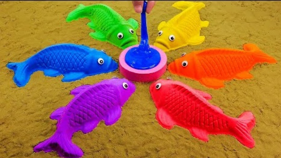 ساخت ماهی های رنگی با ماسه های...