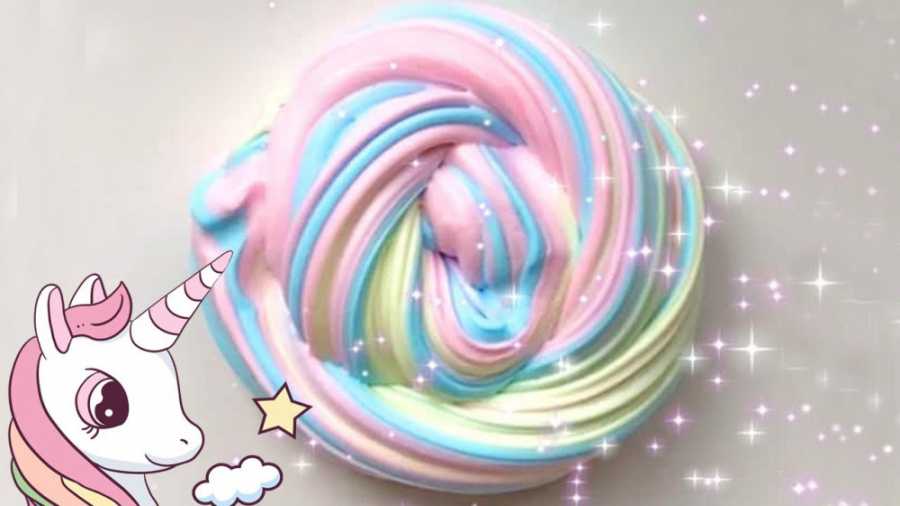 آموزش ساخت اسلایم  تم یونیکورن