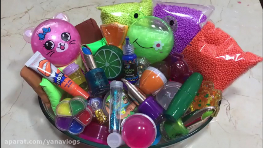 مخلوط کردن اسلایم کپشن