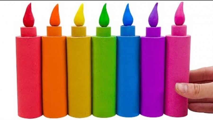 ساخت شمع های رنگی با ماسه های...