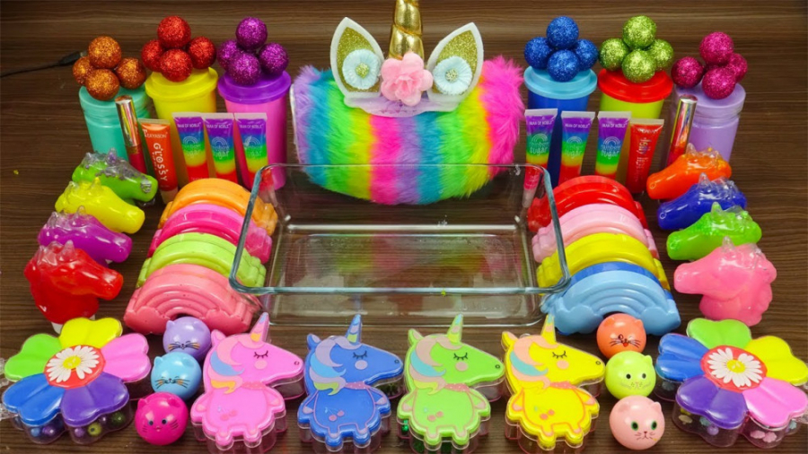 یونیکورن اسلایم رنگین کمانی