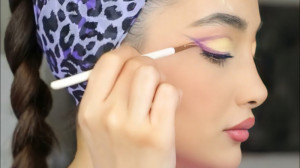 آرایش ساده رنگی بهاری  آموزش م...