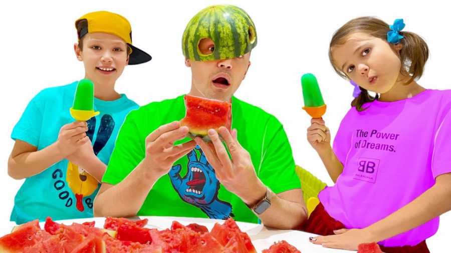 مکس و کتی  چالش هندوانه توسط ک...