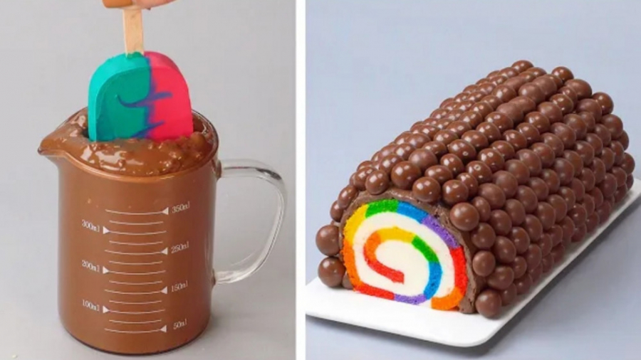 10 ایده برای تزیین کیک رولی شک...