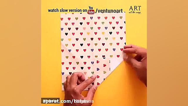 کاردستی پاکت نامه به شکل قلب