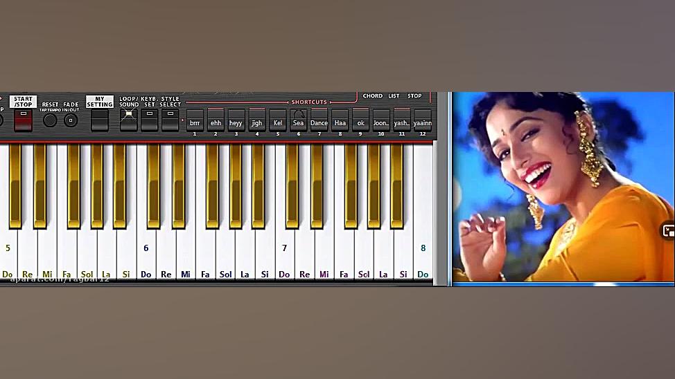 آهنگ هندی. ارگ نوازی با کیبورد...