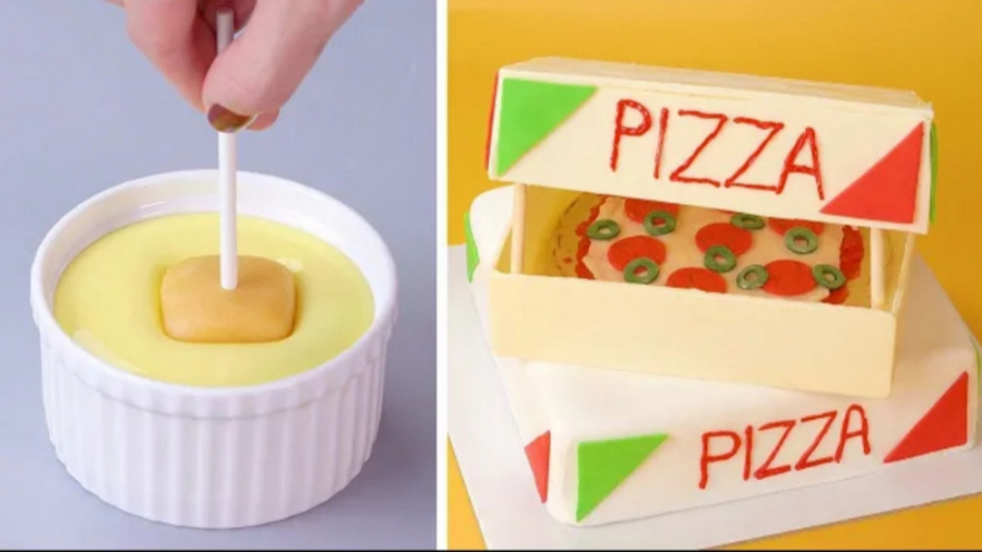 ایده های جالب تزئین کیک پیتزا