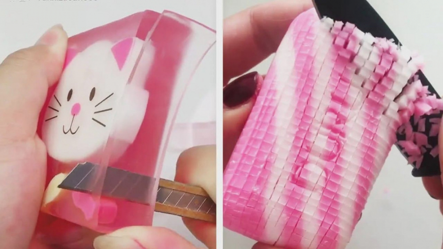 خرد کردن صابون های کیوت  تفریح...