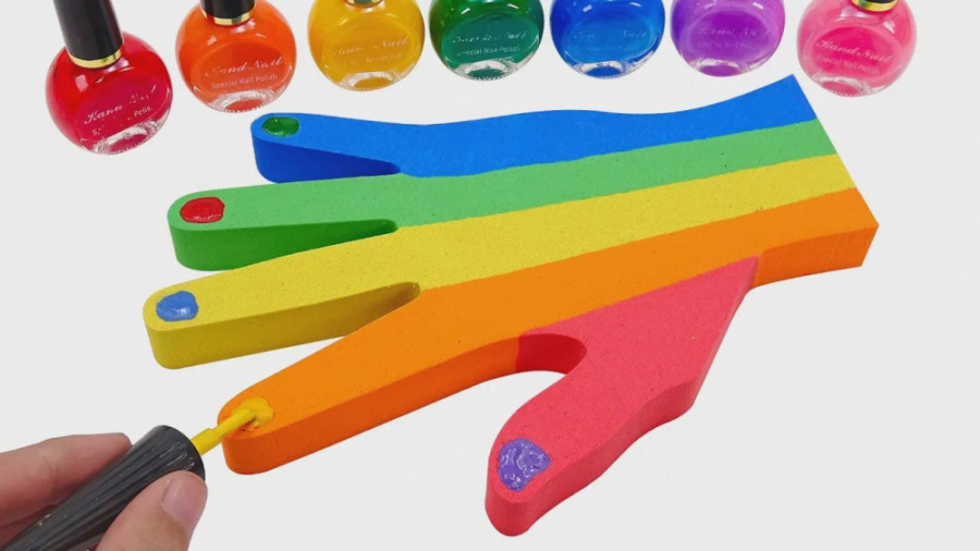 ساخت دست رنگی با ماسه های متحر...