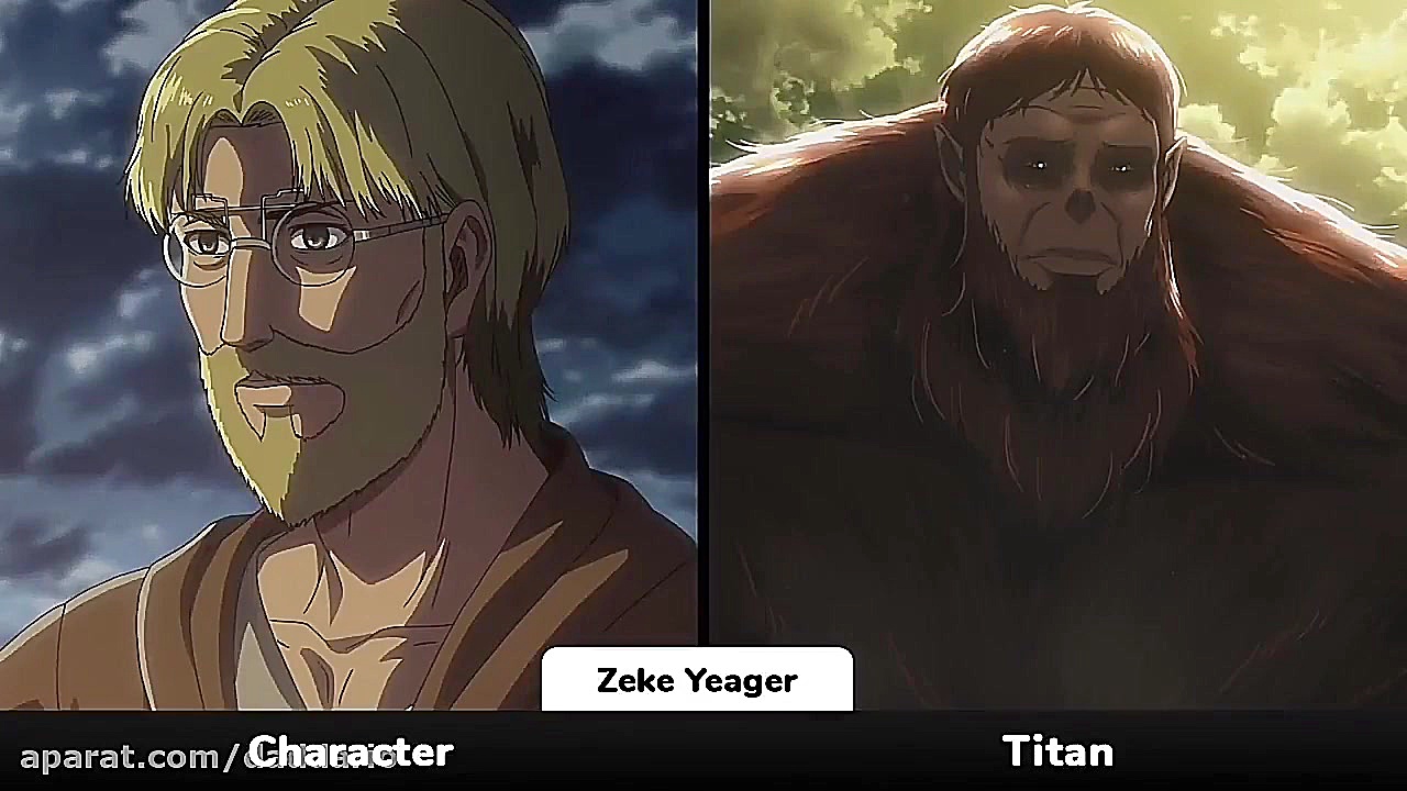 تمام کاراکترای تایتان شده در ا...