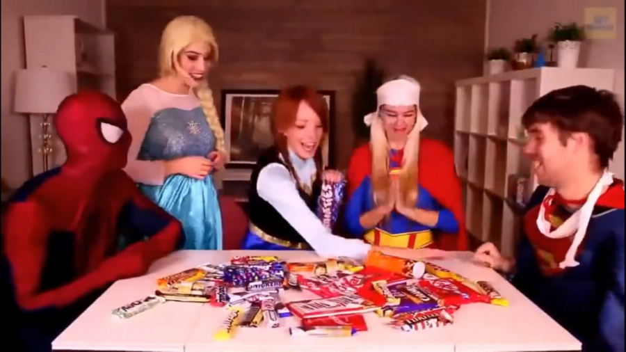 چالش شکلاتی السا انا و ابر قهر...