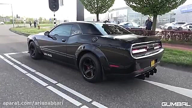 صدای اگزوز دوج چلنجر دیمون با...