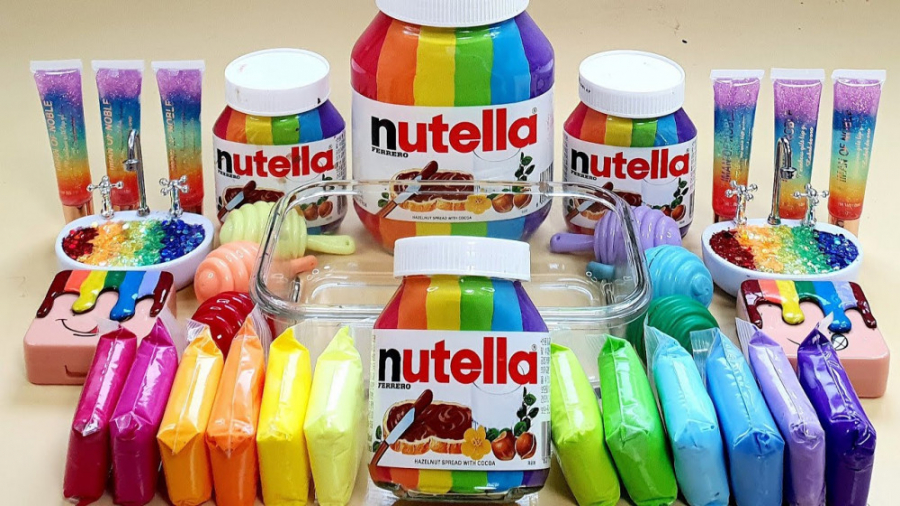 اسلایم نوتلا رنگین کمانی