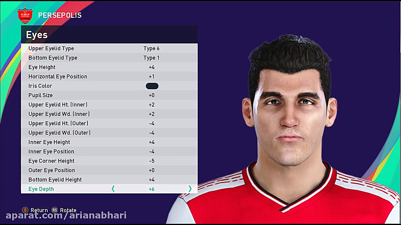 روش ساخت فیس وحید امیری در pes...