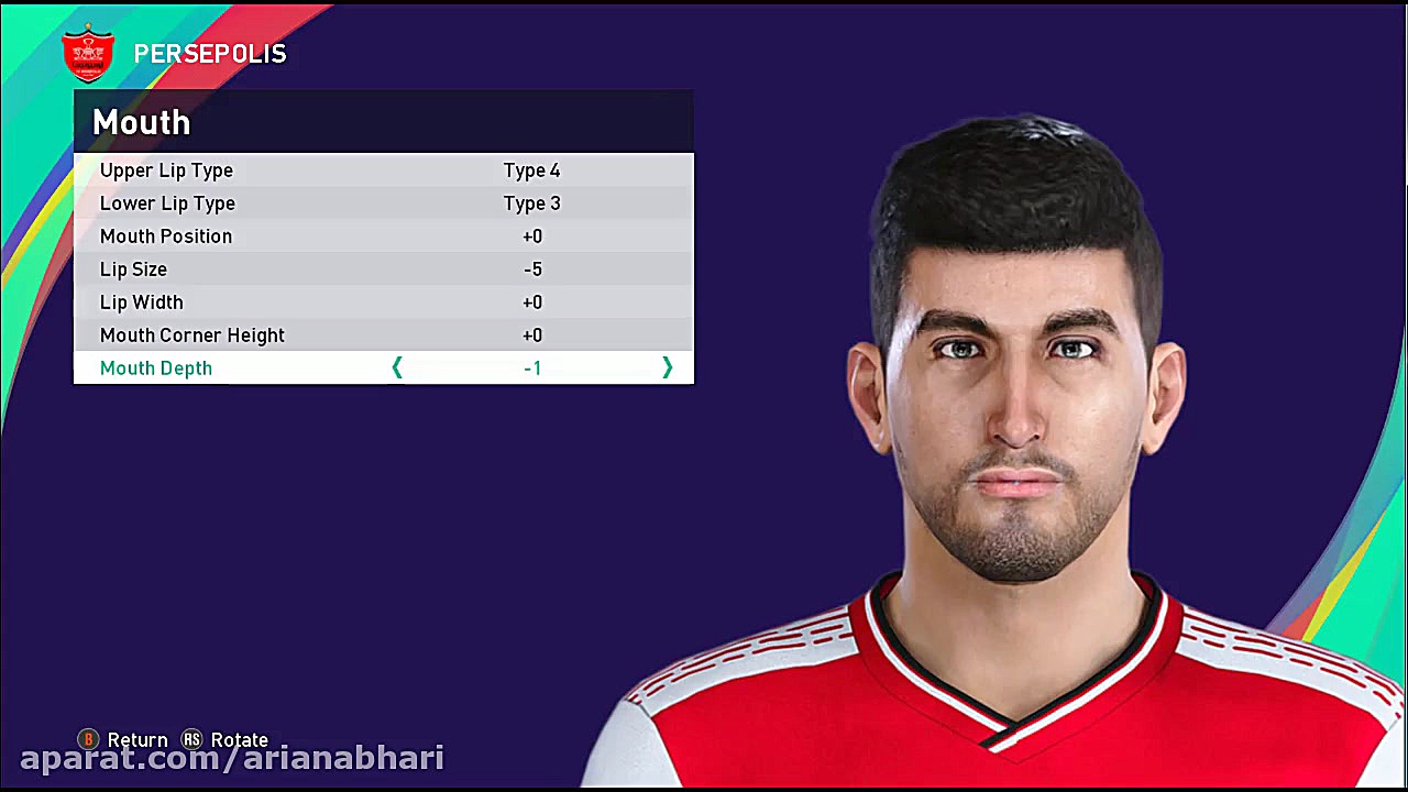 روش ساخت فیس علی علیپور در pes...