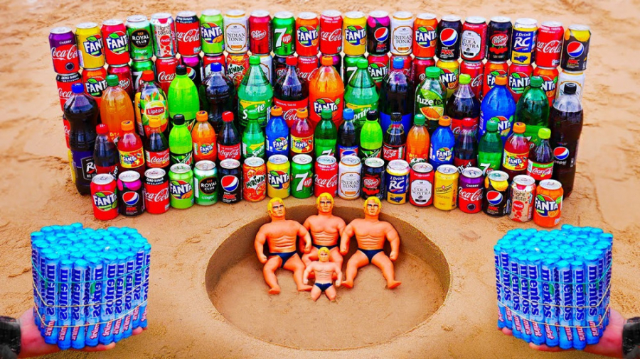 بازی و سرگرمی با نوشابه های گا...