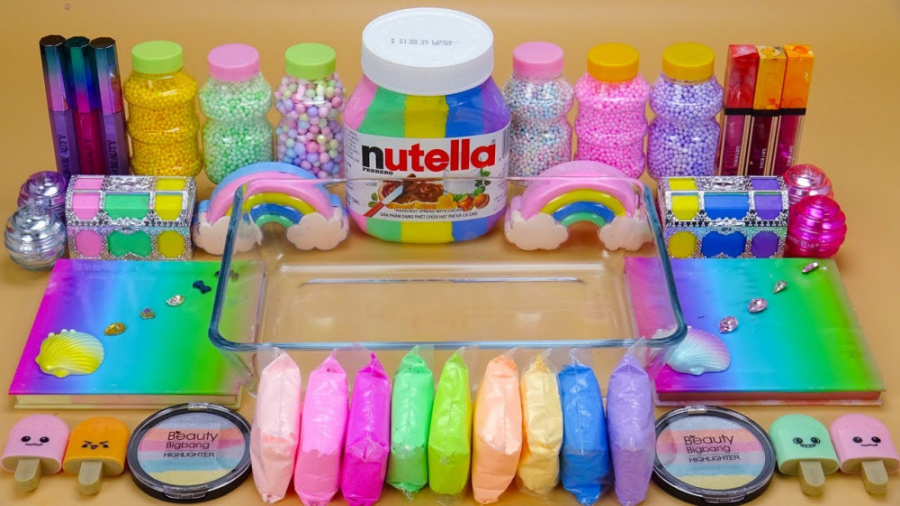 اسلایم نوتلای رنگین کمانی