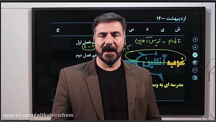 نکته و تست شیمی۱۴۰۰ استاد کبیر...